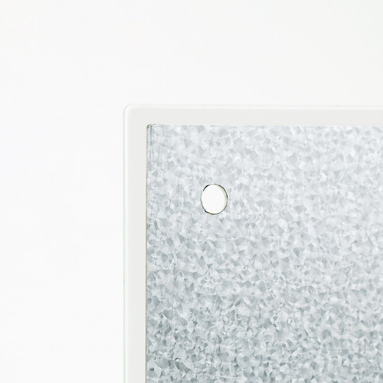 Frosted White 36" x 24" Tempered Glass Frameless Whiteboard