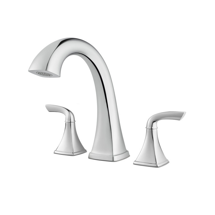 Bronson Polished Chrome 2-Handle Deck-Mount Roman Tub Faucet