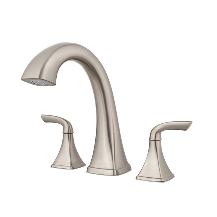 Brushed Nickel Double Handle Roman Tub Faucet