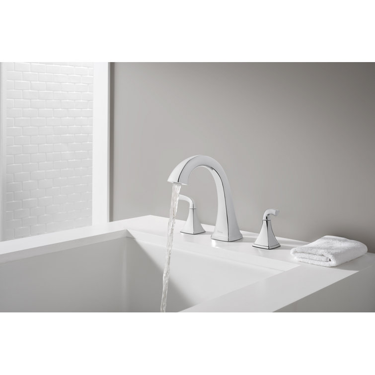 Bronson Polished Chrome 2-Handle Deck-Mount Roman Tub Faucet
