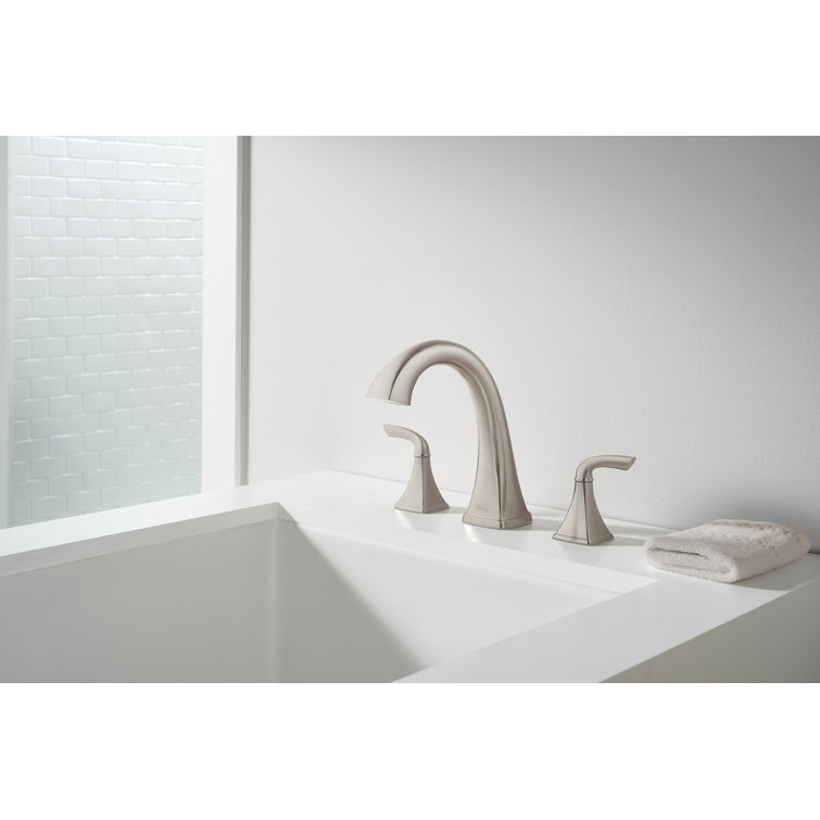 Brushed Nickel Double Handle Roman Tub Faucet