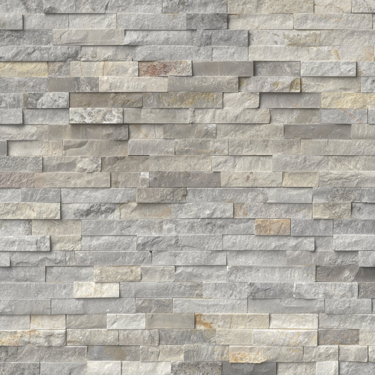 Sunset Silver 6" x 24" Stacked Natural Stone Wall Tile