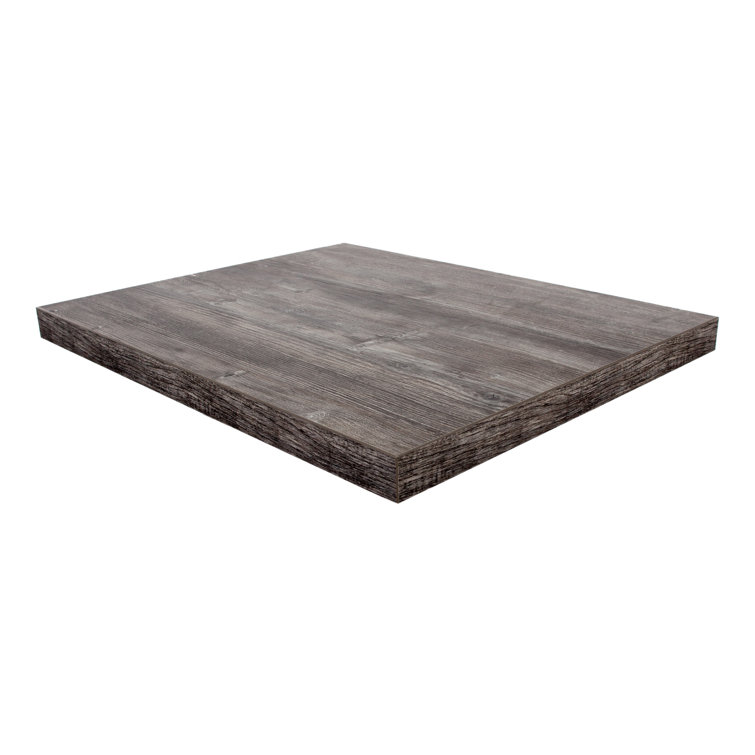 Midtown Gray Driftwood Rectangular Tabletop, 2" Thickness
