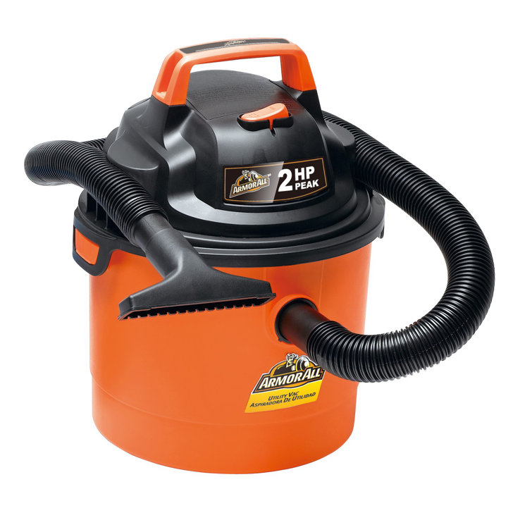 Armor All 2.5 Gallon Black and Orange Wet/Dry Canister Vacuum