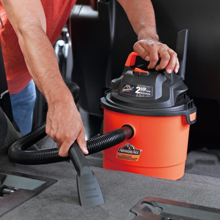 Armor All 2.5 Gallon Black and Orange Wet/Dry Canister Vacuum