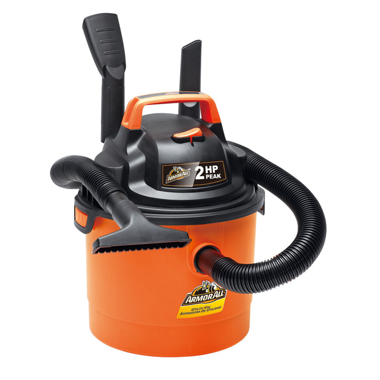 Armor All 2.5 Gallon Black and Orange Wet/Dry Canister Vacuum