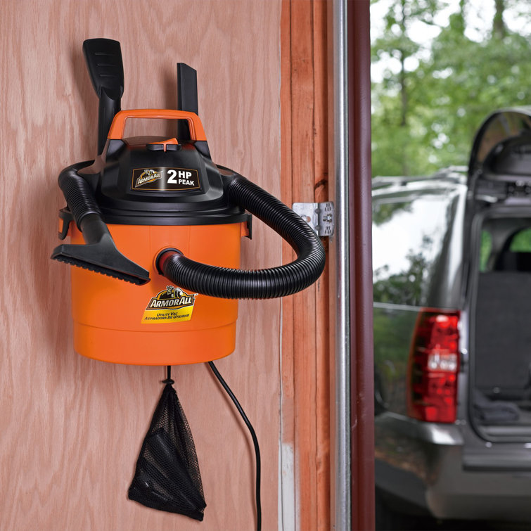 Armor All 2.5 Gallon Black and Orange Wet/Dry Canister Vacuum