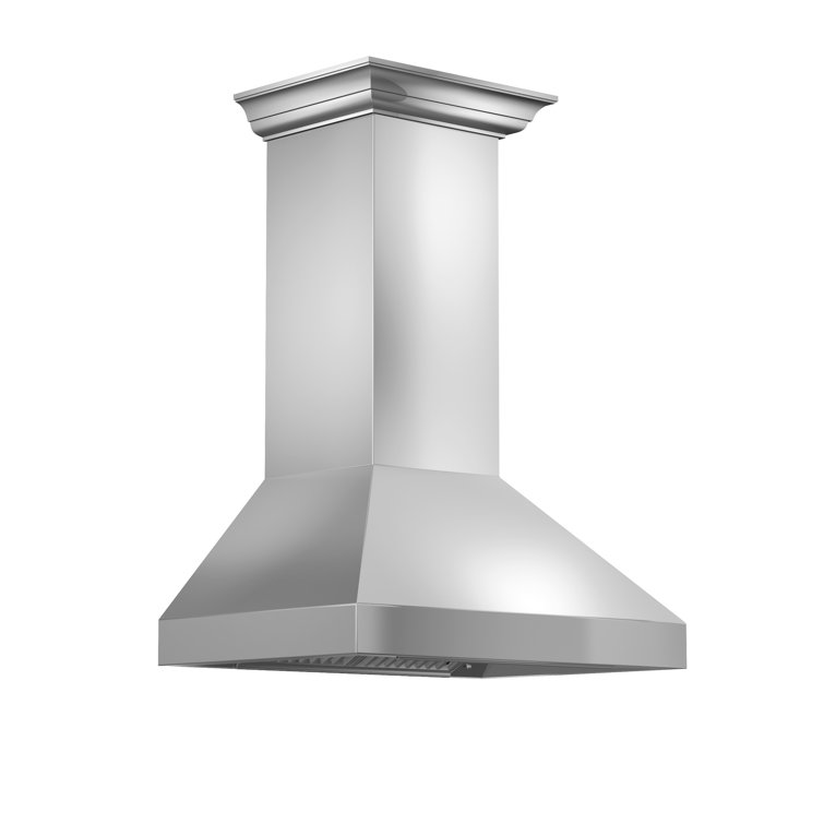 30" Stainless Steel Convertible Wall Mount Range Hood with Charcoal Filter