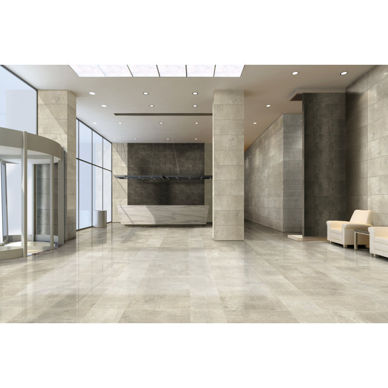 Simply Modern 12" x 24" Honed Creme Porcelain Tile