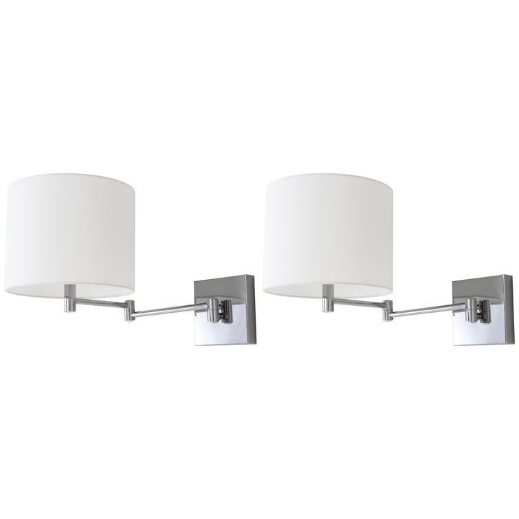 Lillian Chrome Polished Transitional Wall Sconce Set of 2