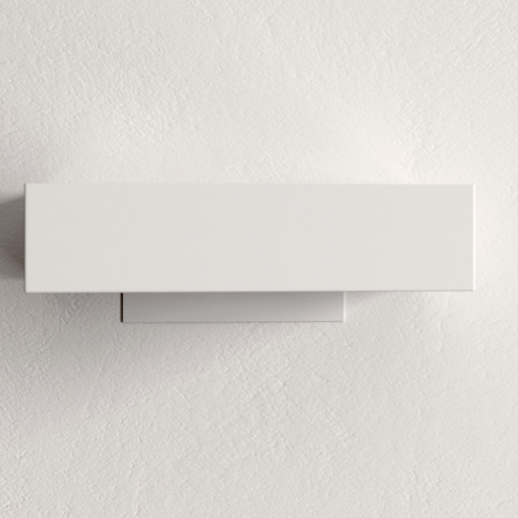 Melete Sleek White Aluminum Dimmable LED Wall Sconce