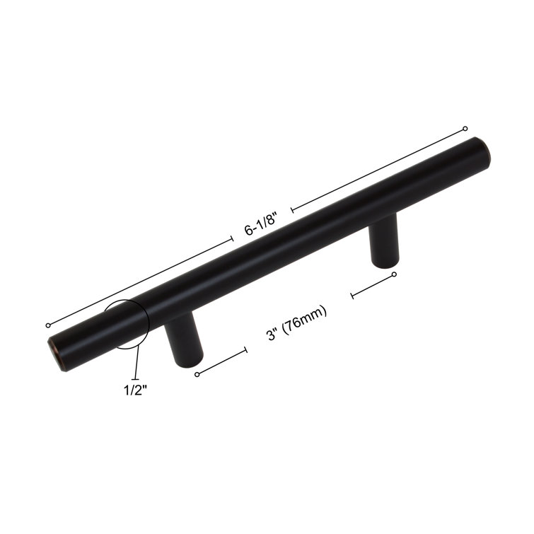 3" Oil Rubbed Bronze Modern Bar Pulls with Mounting Hardware