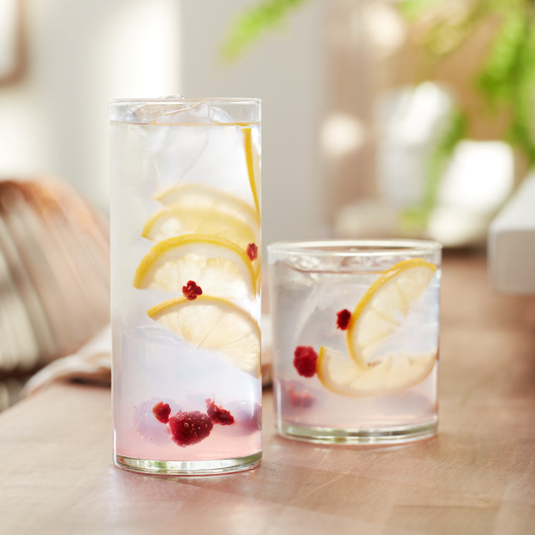 Libbey Miles 16-Piece Clear Glass Tumbler and Rocks Set