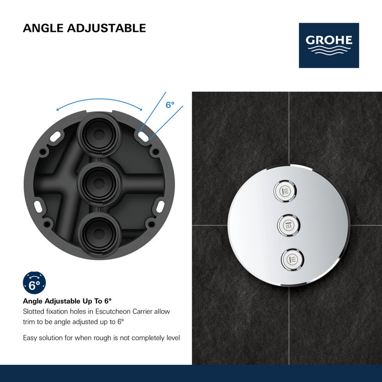 Modern Brushed Nickel Wall-Mounted Shower Trim with SmartControl