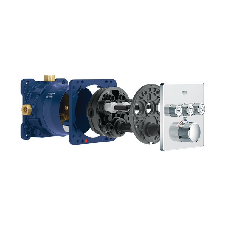 Grohtherm SmartControl Black Wall-Mounted Thermostatic Trim