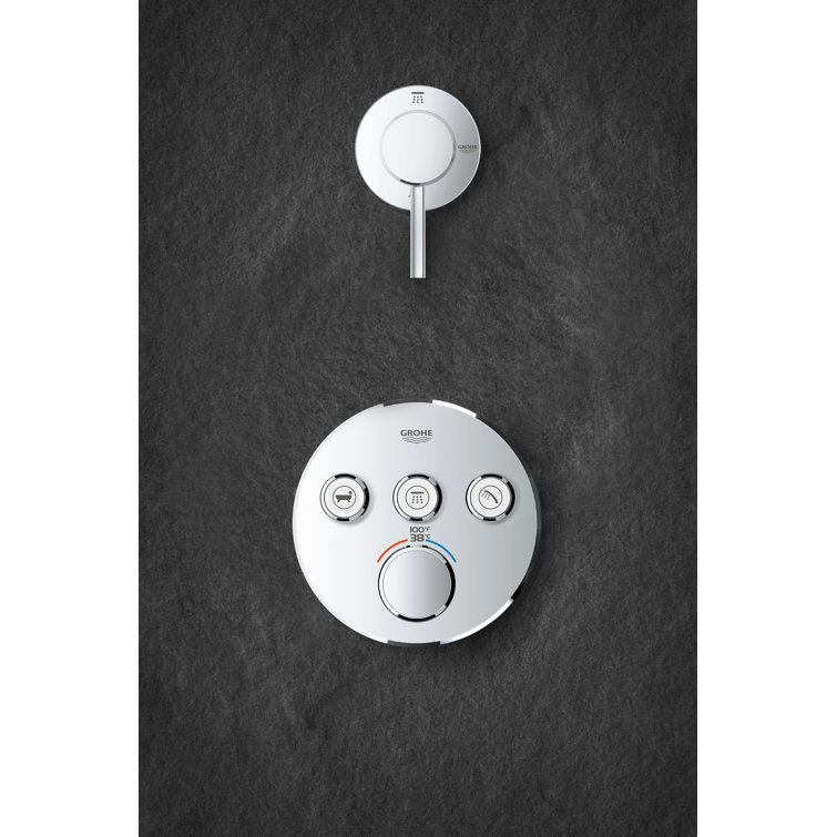 Grohtherm Starlight Chrome Triple-Function Shower Valve Trim Kit
