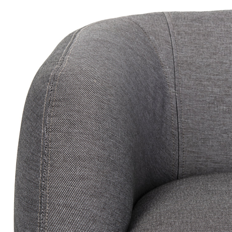 Modern Gray Stone and Gold 55" Stationary Loveseat