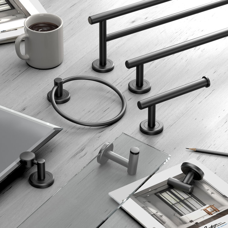 Matte Black Modern Wall Mount Toilet Paper Holder