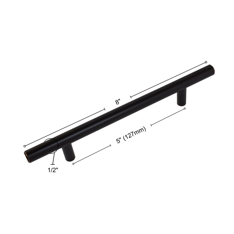 Oil Rubbed Bronze 9" Modern Bar Pull with Mounting Hardware