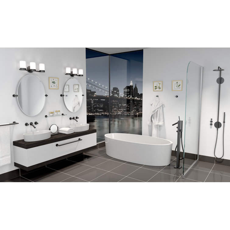 Matte Black Modern Wall Mounted Towel Ring