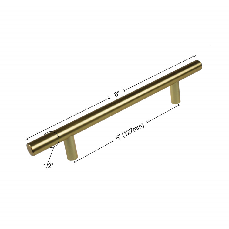 Satin Gold Modern Bar Pull for Cabinets