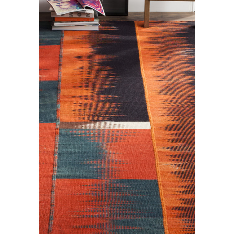 Athanasius Hand Woven Wool Abstract Rug