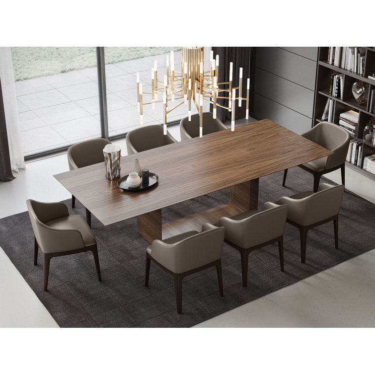 Greenwich Walnut Wood Rectangular Dining Table for Ten