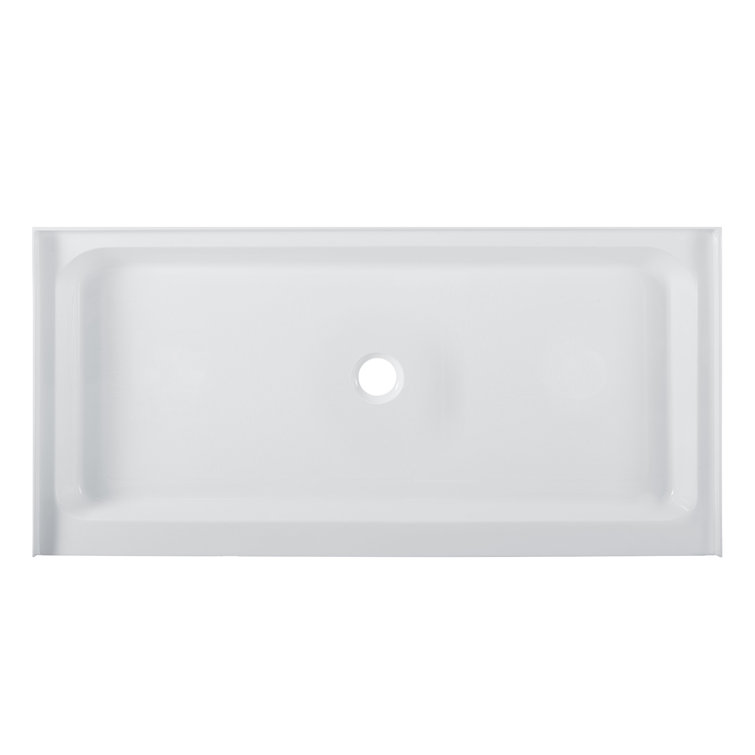 Voltaire 60" x 30" Glossy White Acrylic Shower Base