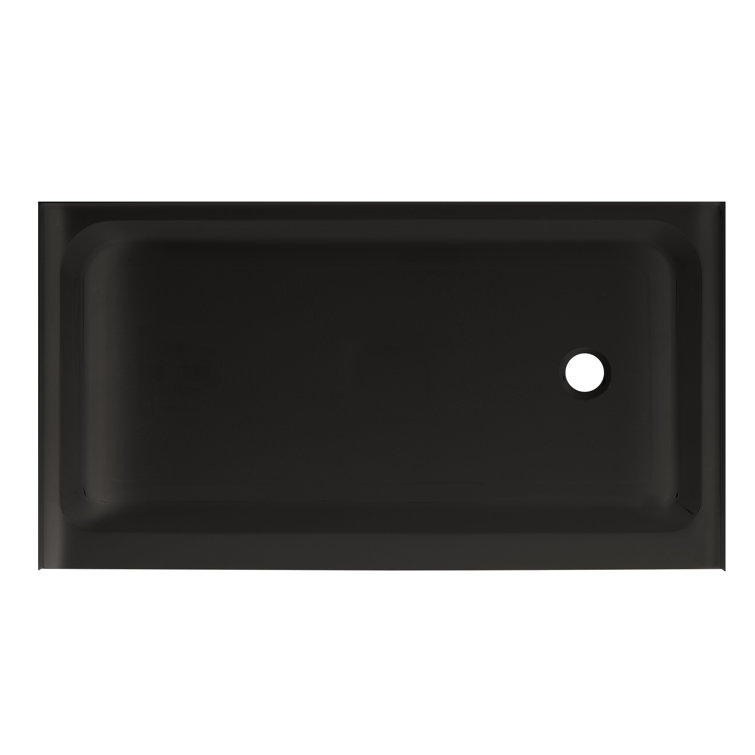 Voltaire 60" x 36" White Acrylic Single-Threshold Shower Base