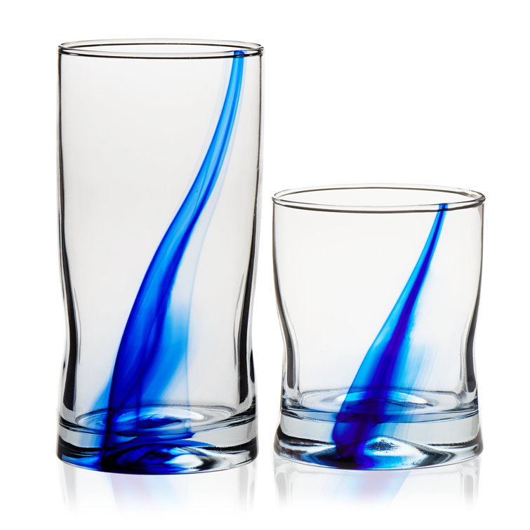 Libbey Blue Ribbon 16-Piece Glass Tumbler and Rocks Set