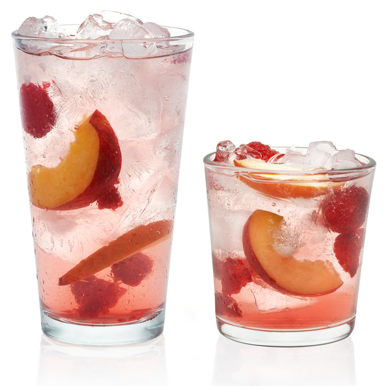Preston Clear Glass 16-Piece Tumbler and Rocks Set