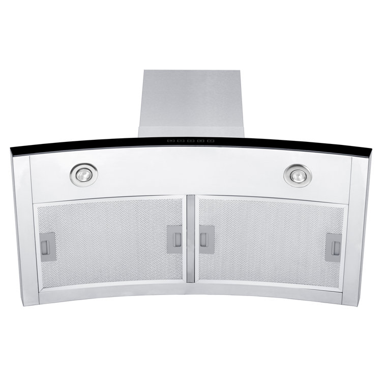 36" Stainless Steel Convertible Wall Mount Range Hood with Charcoal Filter