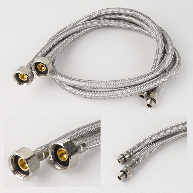 Brushed Gold Freestanding Tub Filler Faucet with Hand Shower