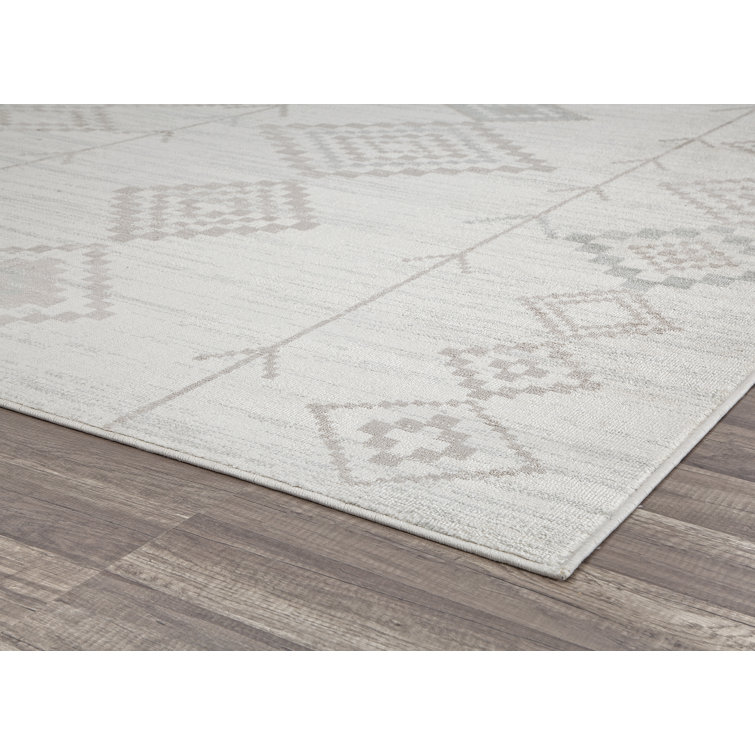 Elegant Gray Moroccan-Inspired 9' x 12' Synthetic Area Rug