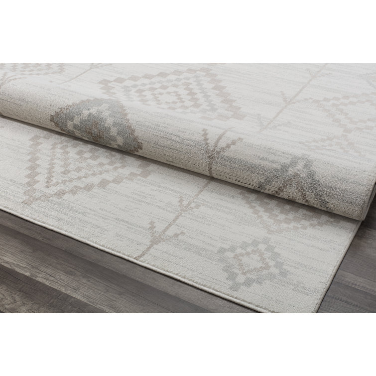 Elegant Gray Moroccan-Inspired 9' x 12' Synthetic Area Rug