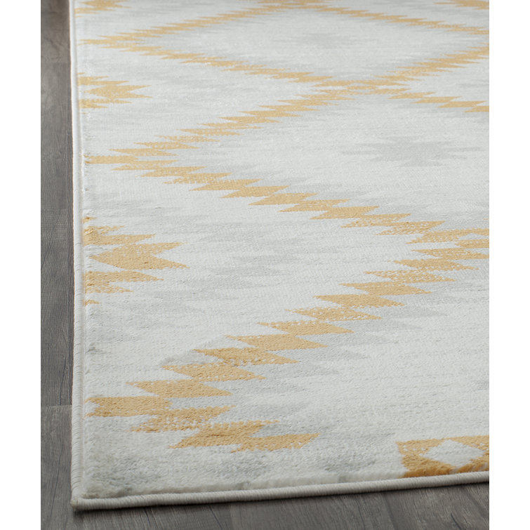 Golden Touch Round Synthetic Tribal Area Rug, 105"