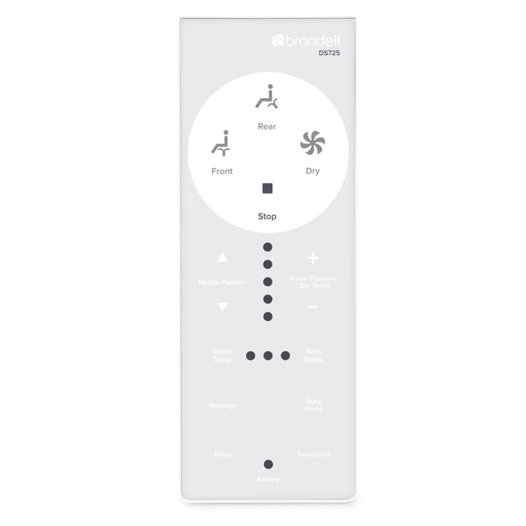 White Round Advanced Heated Bidet Toilet Seat with Stainless Steel Nozzle