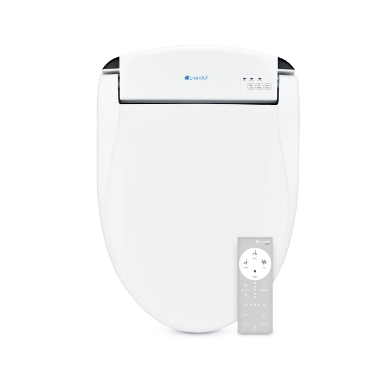 White Round Advanced Heated Bidet Toilet Seat with Stainless Steel Nozzle