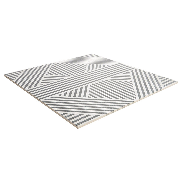 Tribeca Black and White 24" x 24" Matte Porcelain Wall and Floor Tile