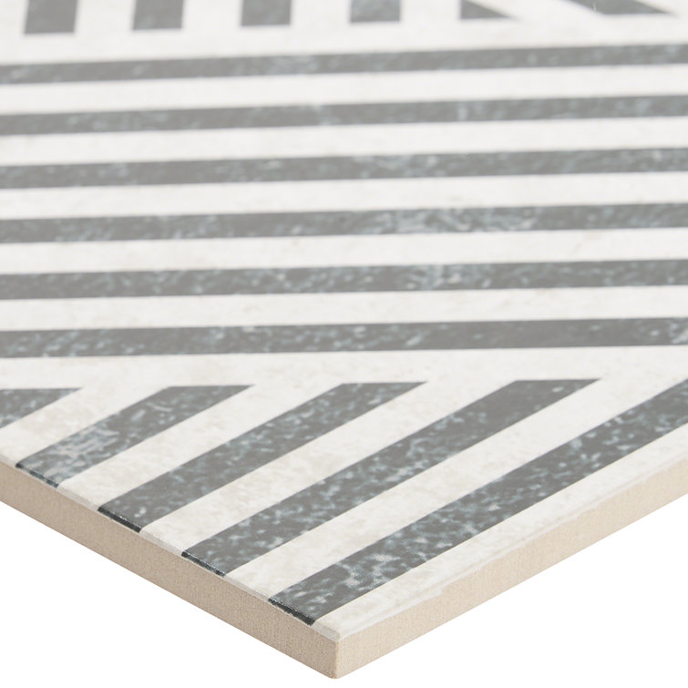 Tribeca Black and White 24" x 24" Matte Porcelain Wall and Floor Tile