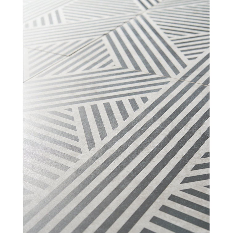 Tribeca Black and White 24" x 24" Matte Porcelain Wall and Floor Tile