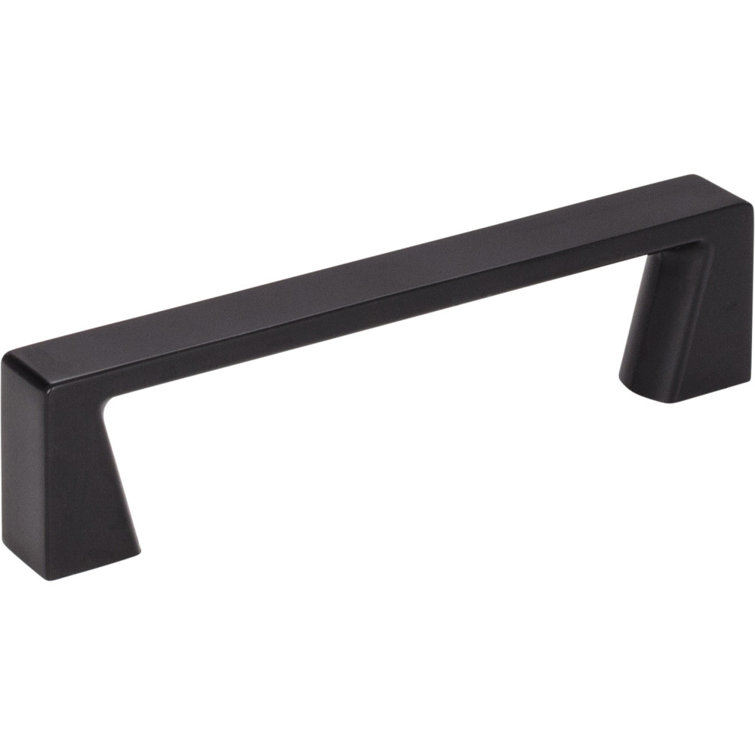 Matte Black Steel Bar Pull with Mounting Hardware