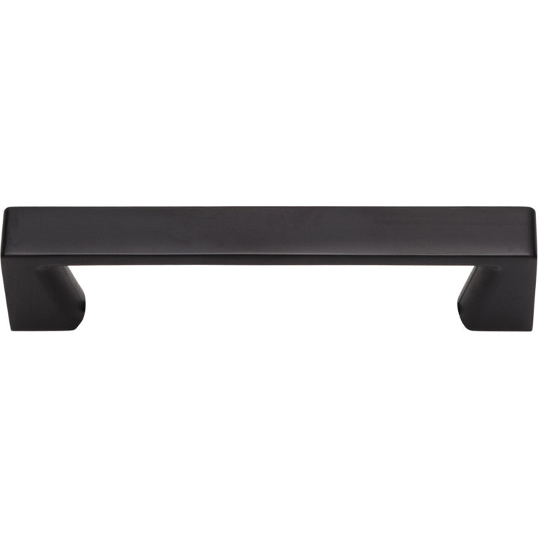 Matte Black Steel Modern Bar Pull with Mounting Hardware