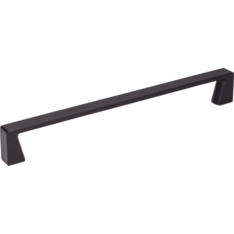 Matte Black Steel Bar Pull with Mounting Hardware