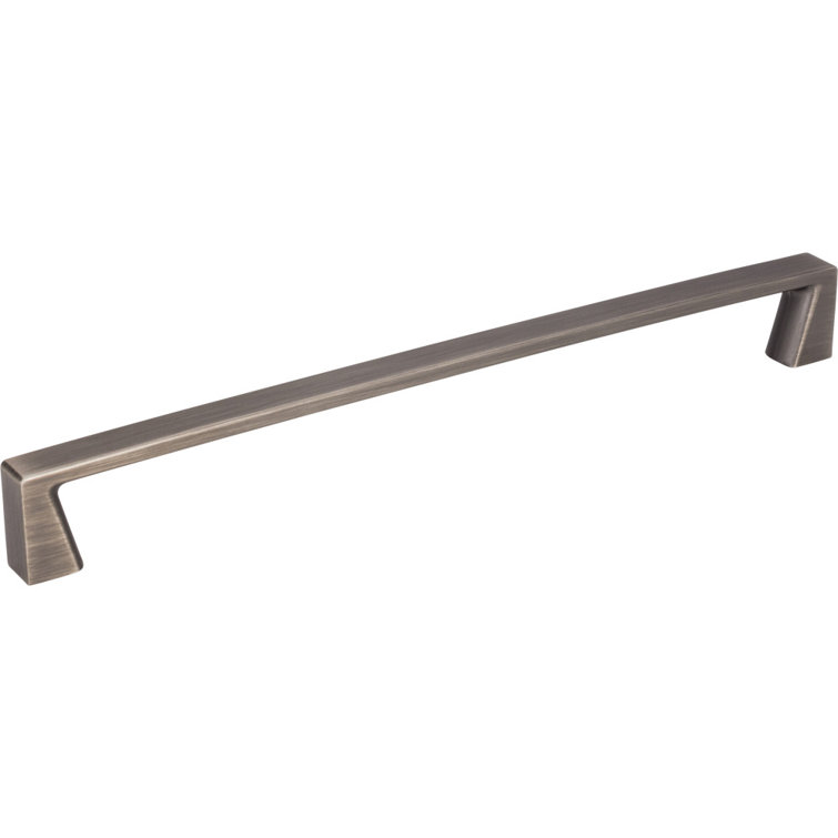 Brushed Pewter Traditional Bar Handle with Mounting Hardware