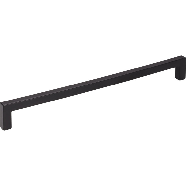 Matte Black Modern Bar Pull with Mounting Hardware