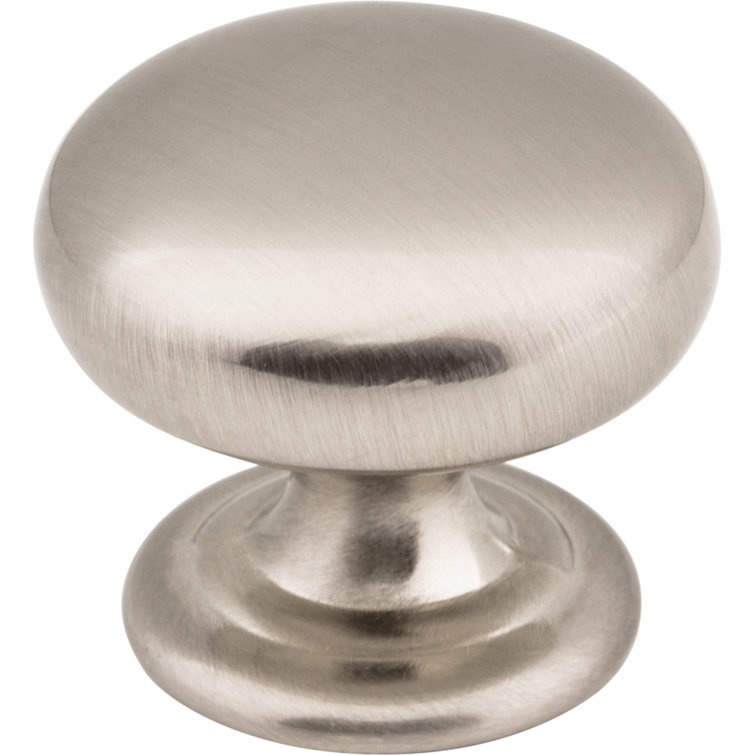 Florence Round Brushed Nickel Traditional Cabinet Knob