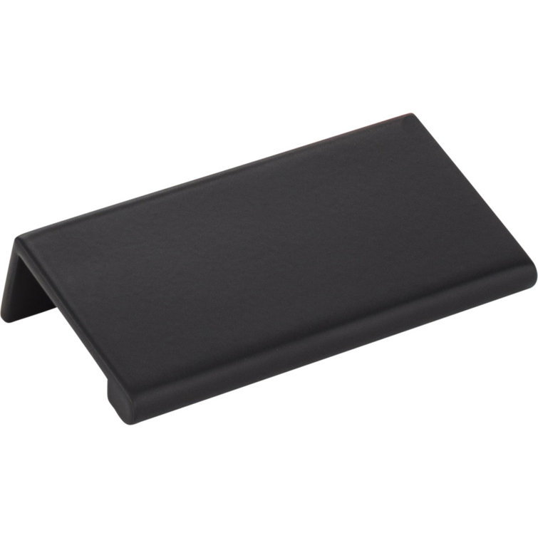 Matte Black Aluminum Modern Finger Pull with Mounting Hardware