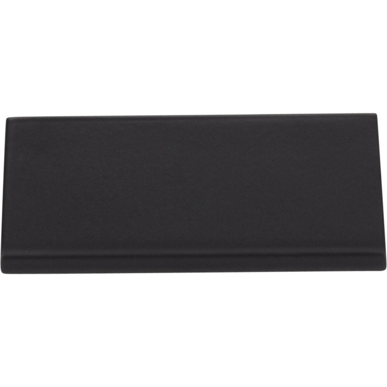 Matte Black Aluminum Modern Finger Pull with Mounting Hardware