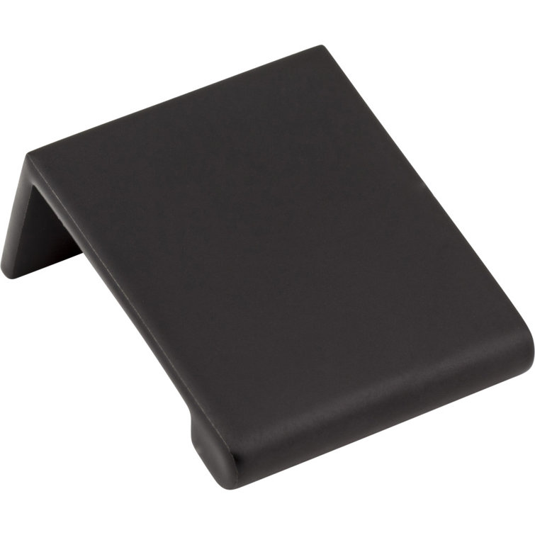 Edgefield Matte Black Modern Wood Finger Pull with Mounting Hardware
